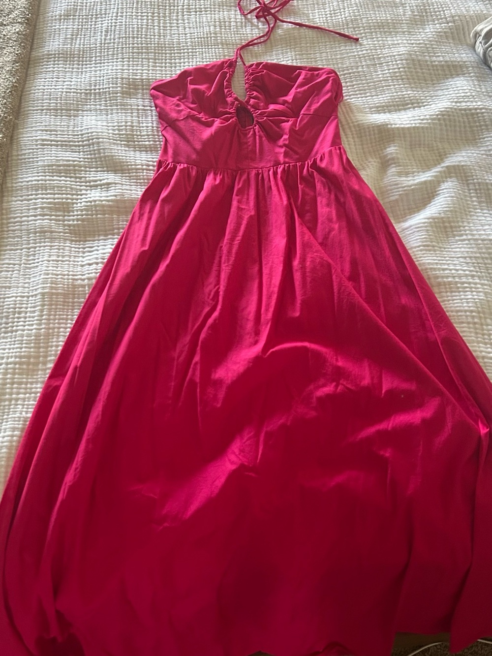 Reformation Hot Pink Halter Maxi Dress